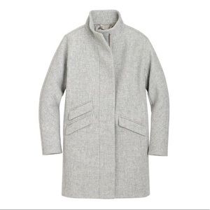J crew cocoon coat size 0 grey